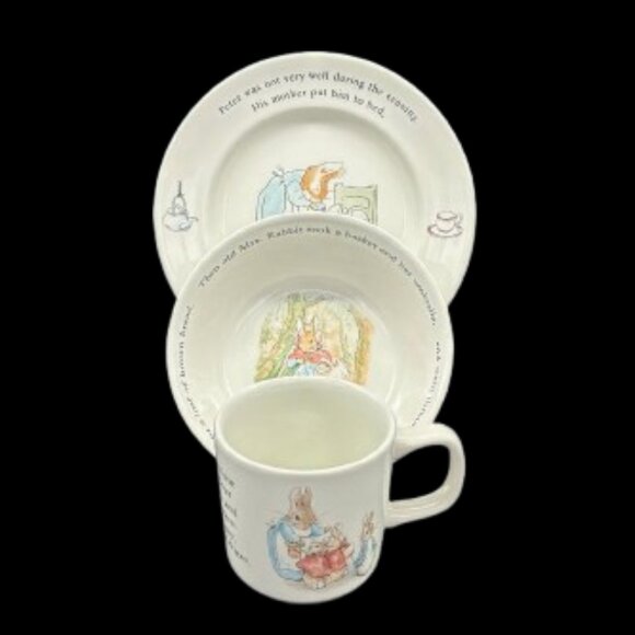 Wedgewood Beatrix Potter Other - Wedgewood Peter Rabbit Beatrix Potter Children's 3pc Dish Set NWOB